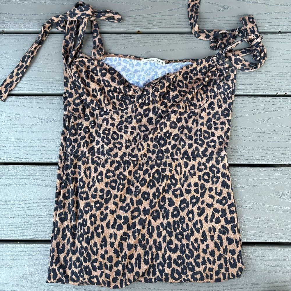 Reformation Jeans Wells Leopard Animal Print Dress